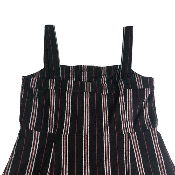 Hollister Dress Womens Small Black Red Striped Y2K Academia Grunge Mini Button - Picture 11 of 16